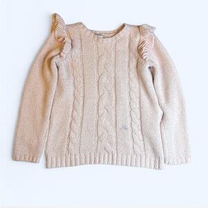 Carter’s Kid Chenille Cable-Knit Ruffle Sweater
